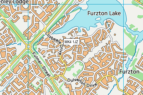 MK4 1JZ map - OS VectorMap District (Ordnance Survey)