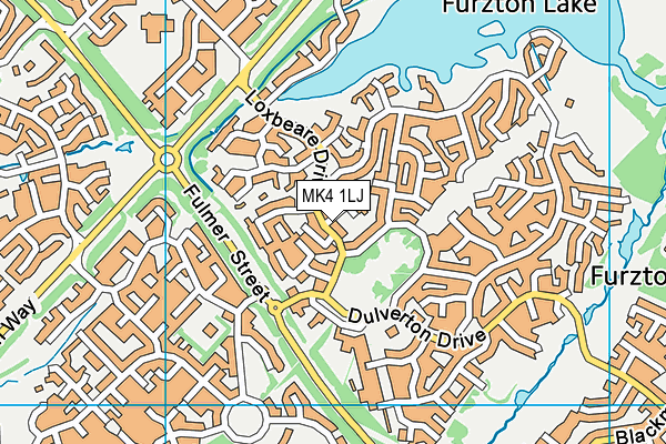 MK4 1LJ map - OS VectorMap District (Ordnance Survey)