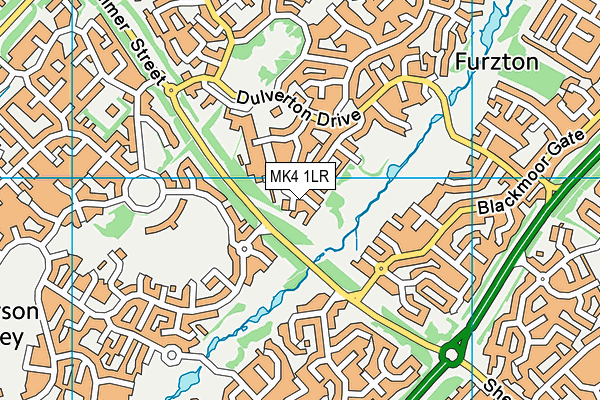 MK4 1LR map - OS VectorMap District (Ordnance Survey)