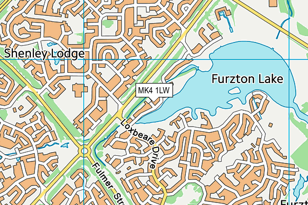 MK4 1LW map - OS VectorMap District (Ordnance Survey)