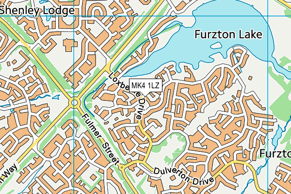 MK4 1LZ map - OS VectorMap District (Ordnance Survey)