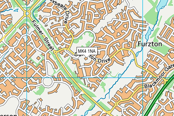 MK4 1NA map - OS VectorMap District (Ordnance Survey)