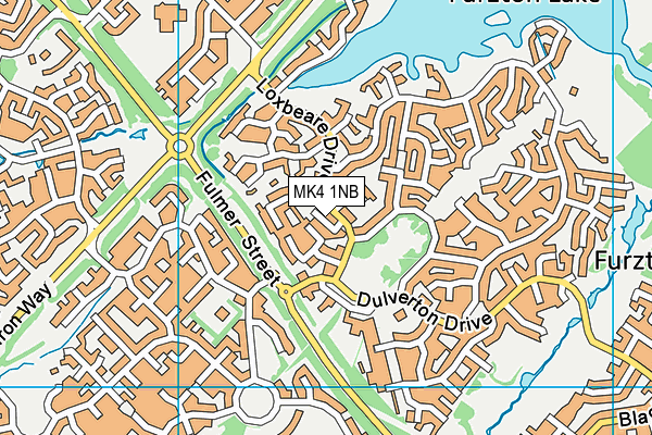 MK4 1NB map - OS VectorMap District (Ordnance Survey)