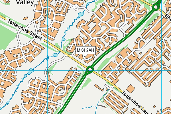 MK4 2AH map - OS VectorMap District (Ordnance Survey)