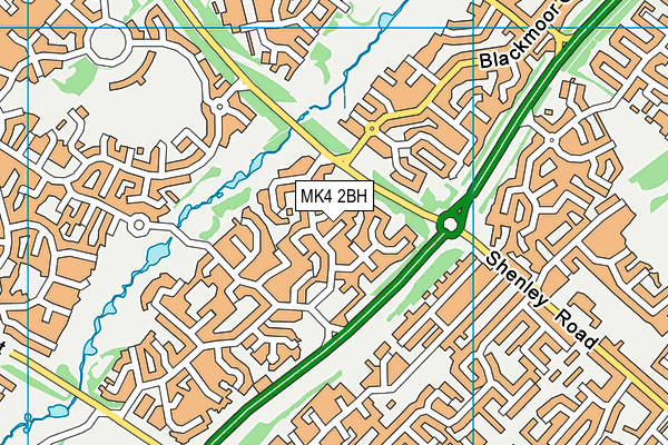 MK4 2BH map - OS VectorMap District (Ordnance Survey)