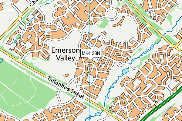 MK4 2BN map - OS VectorMap District (Ordnance Survey)