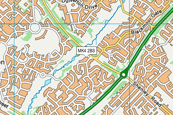 MK4 2BS map - OS VectorMap District (Ordnance Survey)