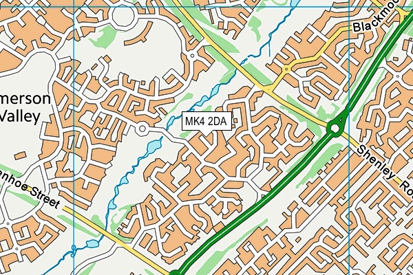 MK4 2DA map - OS VectorMap District (Ordnance Survey)