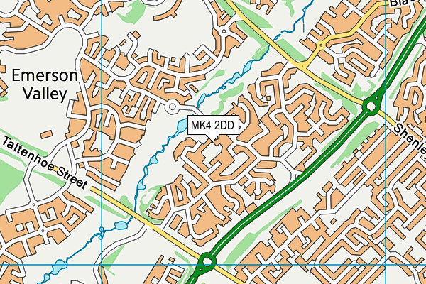 MK4 2DD map - OS VectorMap District (Ordnance Survey)