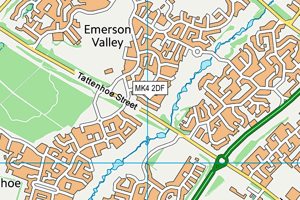 MK4 2DF map - OS VectorMap District (Ordnance Survey)