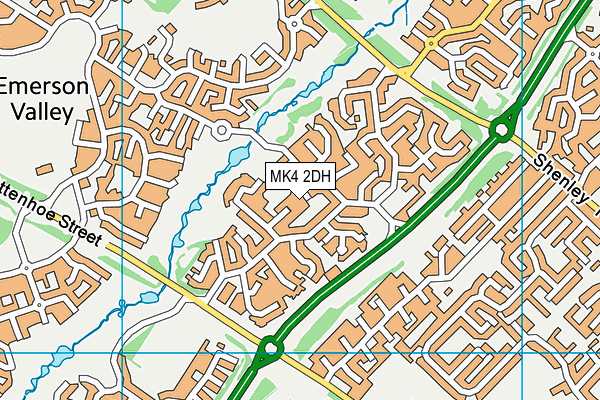 MK4 2DH map - OS VectorMap District (Ordnance Survey)
