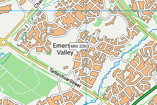 Emerson Valley Sports Ground map (MK4 2DN) - OS VectorMap District (Ordnance Survey)