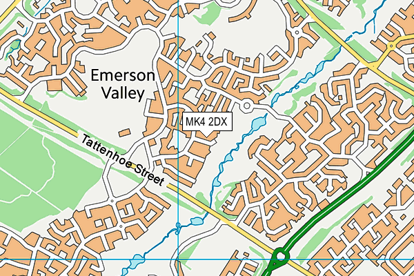 MK4 2DX map - OS VectorMap District (Ordnance Survey)