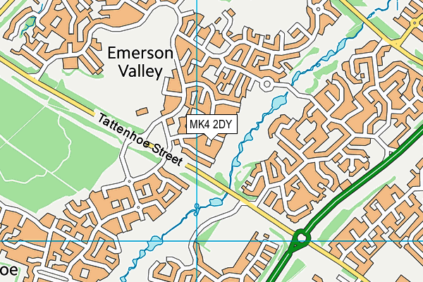 MK4 2DY map - OS VectorMap District (Ordnance Survey)