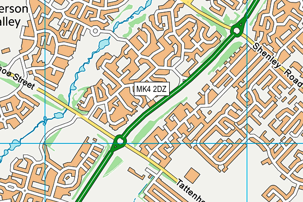 MK4 2DZ map - OS VectorMap District (Ordnance Survey)