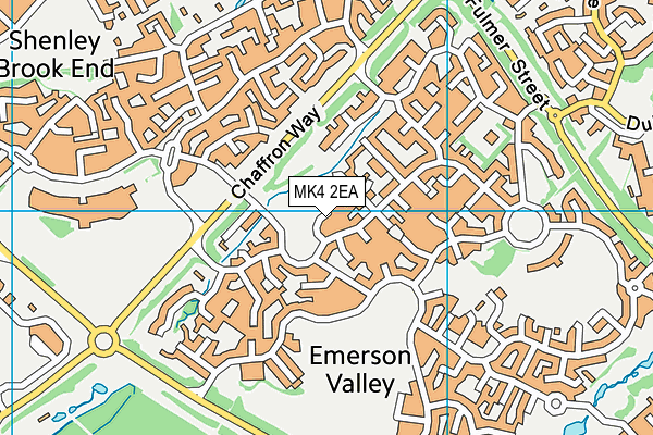 MK4 2EA map - OS VectorMap District (Ordnance Survey)