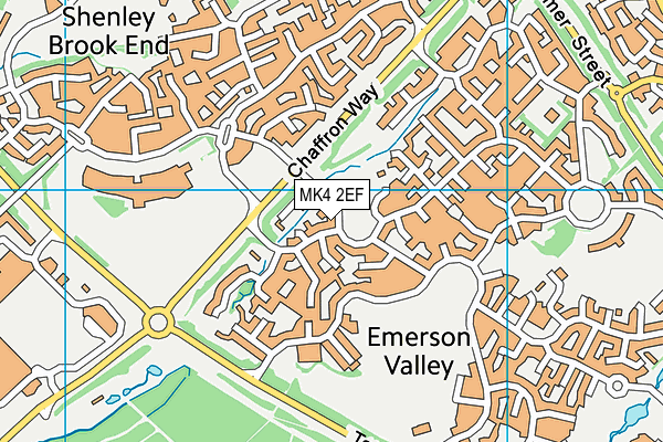 MK4 2EF map - OS VectorMap District (Ordnance Survey)