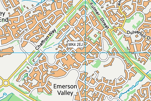 MK4 2EJ map - OS VectorMap District (Ordnance Survey)