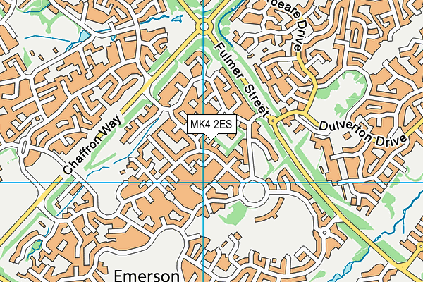 MK4 2ES map - OS VectorMap District (Ordnance Survey)