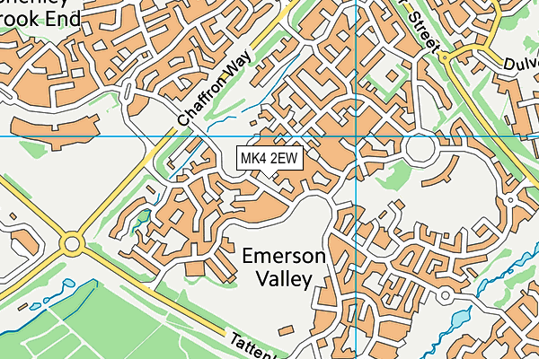 MK4 2EW map - OS VectorMap District (Ordnance Survey)