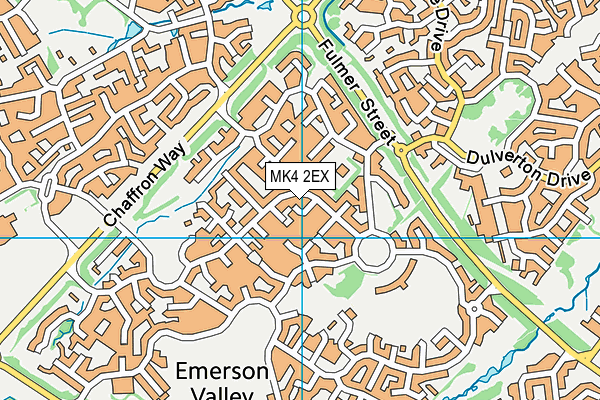 MK4 2EX map - OS VectorMap District (Ordnance Survey)