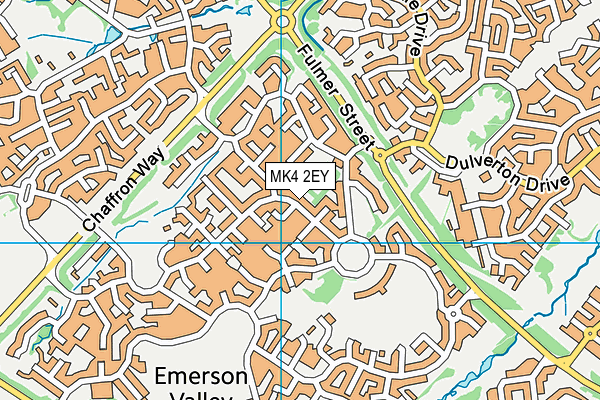 MK4 2EY map - OS VectorMap District (Ordnance Survey)