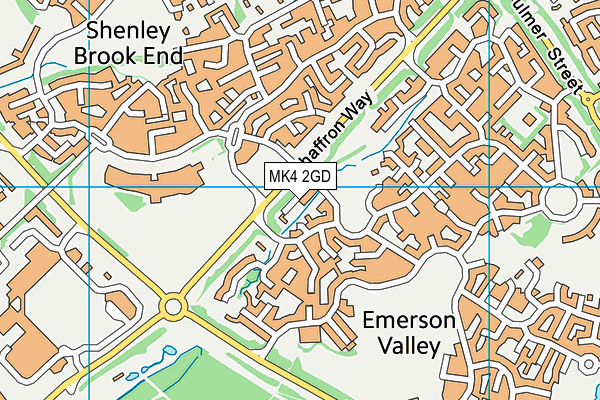 MK4 2GD map - OS VectorMap District (Ordnance Survey)