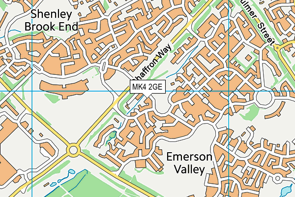 MK4 2GE map - OS VectorMap District (Ordnance Survey)