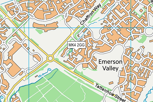 MK4 2GG map - OS VectorMap District (Ordnance Survey)