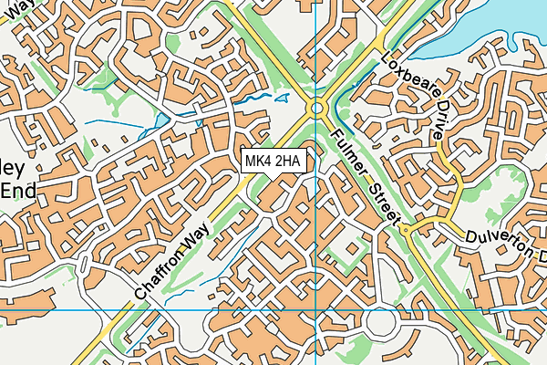 MK4 2HA map - OS VectorMap District (Ordnance Survey)