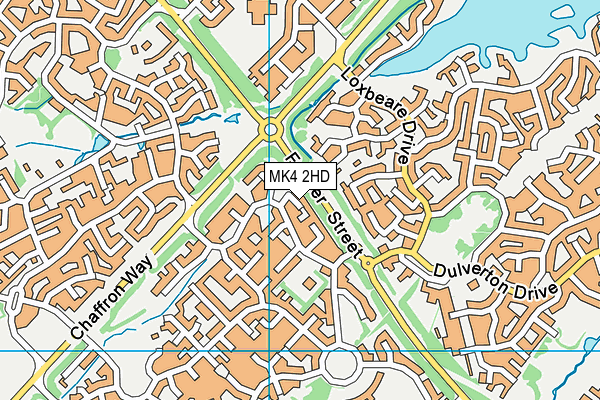 MK4 2HD map - OS VectorMap District (Ordnance Survey)