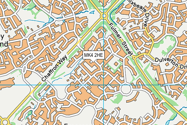MK4 2HE map - OS VectorMap District (Ordnance Survey)