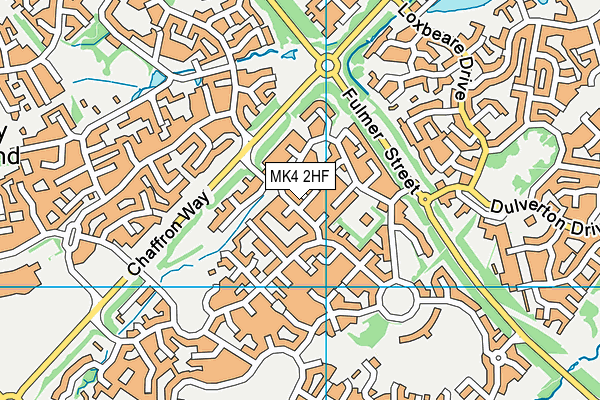 MK4 2HF map - OS VectorMap District (Ordnance Survey)