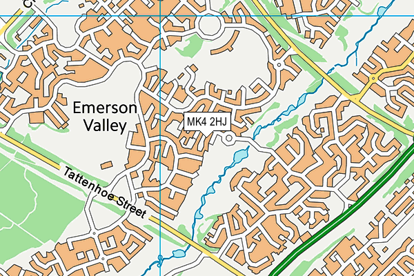 MK4 2HJ map - OS VectorMap District (Ordnance Survey)