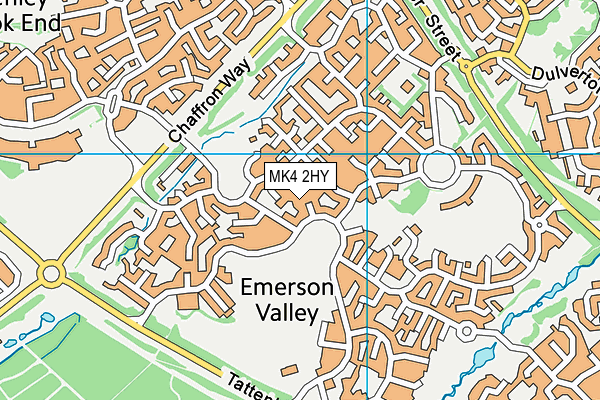 MK4 2HY map - OS VectorMap District (Ordnance Survey)