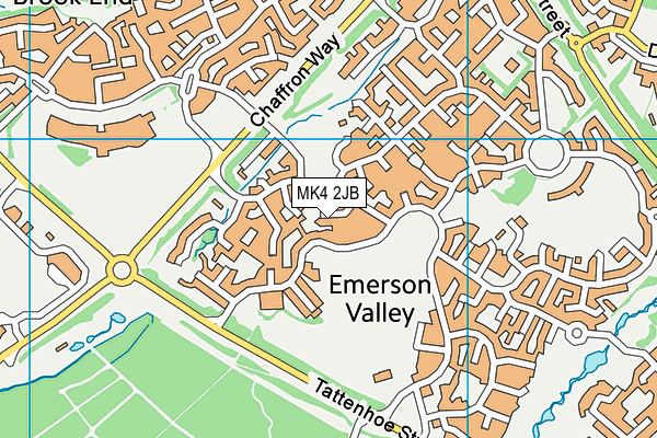 MK4 2JB map - OS VectorMap District (Ordnance Survey)
