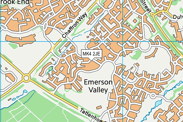 MK4 2JE map - OS VectorMap District (Ordnance Survey)