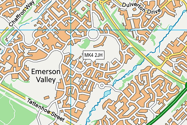 MK4 2JH map - OS VectorMap District (Ordnance Survey)
