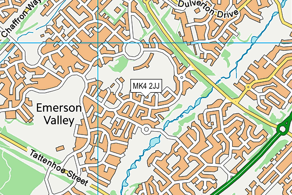 MK4 2JJ map - OS VectorMap District (Ordnance Survey)