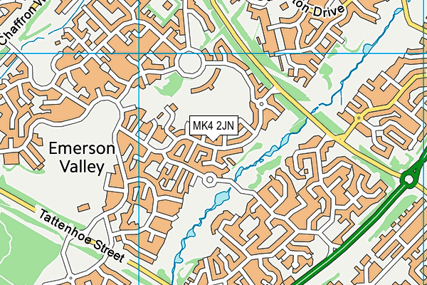 MK4 2JN map - OS VectorMap District (Ordnance Survey)