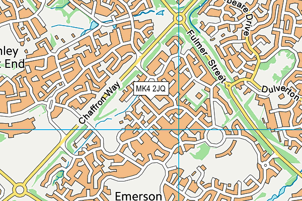 MK4 2JQ map - OS VectorMap District (Ordnance Survey)