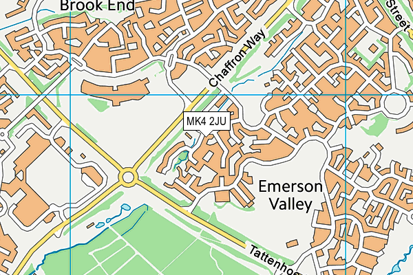 MK4 2JU map - OS VectorMap District (Ordnance Survey)