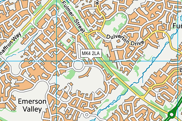 MK4 2LA map - OS VectorMap District (Ordnance Survey)
