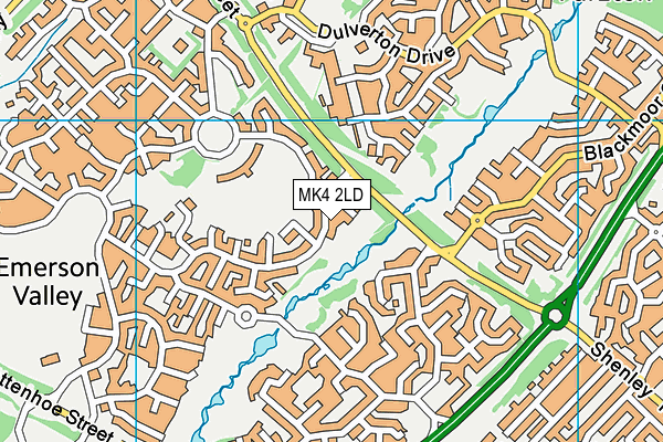 MK4 2LD map - OS VectorMap District (Ordnance Survey)