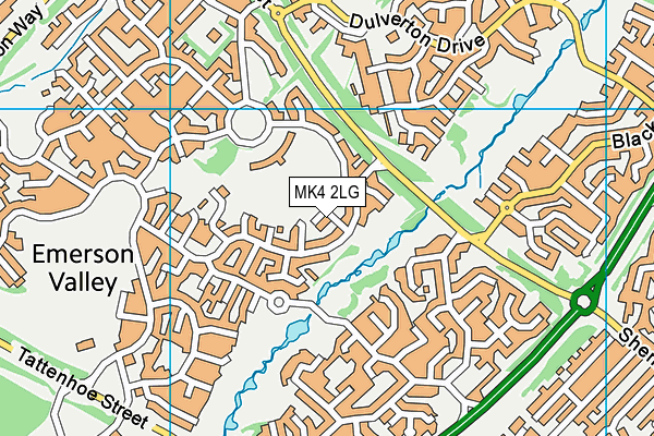 MK4 2LG map - OS VectorMap District (Ordnance Survey)