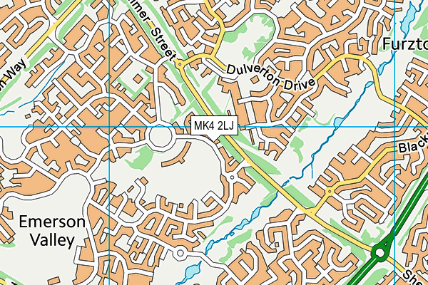 MK4 2LJ map - OS VectorMap District (Ordnance Survey)