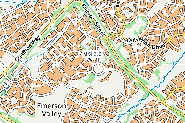 MK4 2LS map - OS VectorMap District (Ordnance Survey)