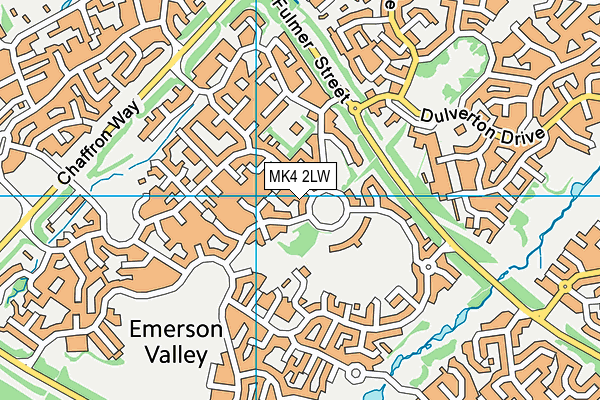 MK4 2LW map - OS VectorMap District (Ordnance Survey)