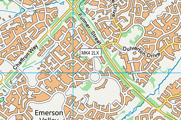 MK4 2LX map - OS VectorMap District (Ordnance Survey)