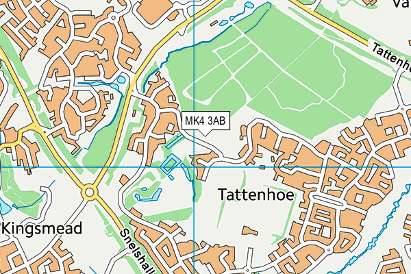 MK4 3AB map - OS VectorMap District (Ordnance Survey)